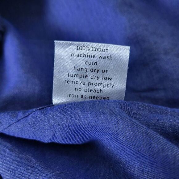 Teddy Stratford Mens NYTD Zip Fit Shirt Size XXL Blue Long Sleeve Twill Athletic - Picture 6 of 8